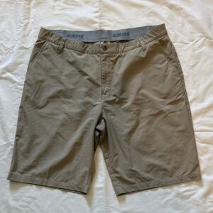 Adidas Men's Flex Waist Khaki Flat Front Shorts